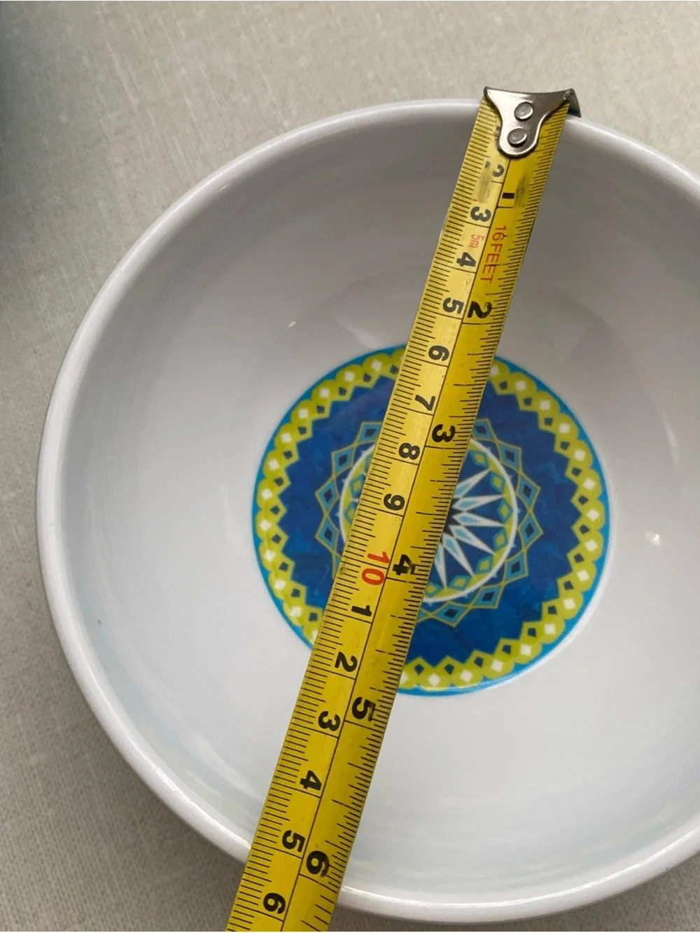 Kim Seybert Melamine Cereal  Bowls Blue Multi Colored Set of 2